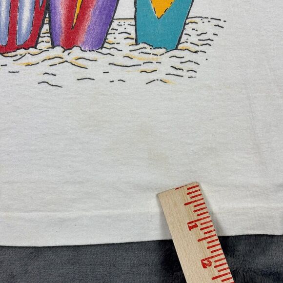 Vintage Hard Rock Cafe Maui Surfboard Tank Top White M USA‎ Made 90s - Picture 5 of 9